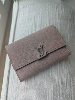 Louis Vuitton Taurillon Capucines Compact Wallet Magnolia